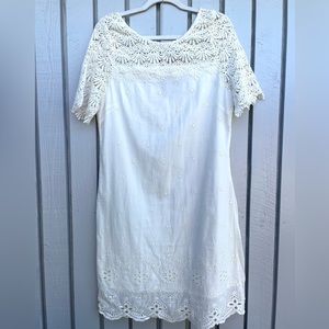 NWT! Sundance Eyelet Dress Cream White